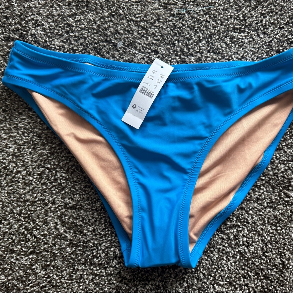 J.crew full coverage bikini bottom Bondi blue small